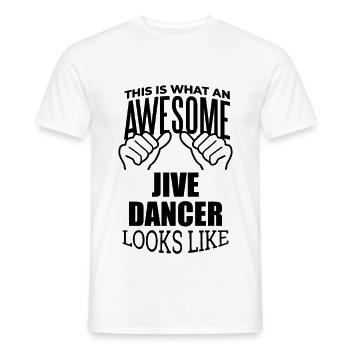 Jive Jive Jive - Men's T-Shirt - white - Front - AI Model Male 178 dark (178cm)