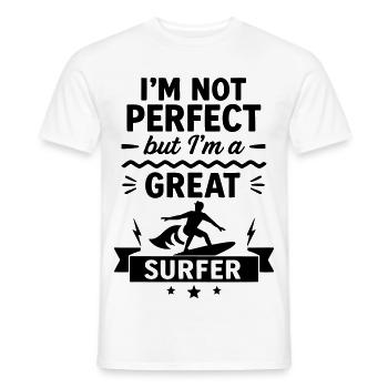 Super surfeur vague mer - T-shirt homme - blanc - Devant - AI Model Male 178 dark (178cm)