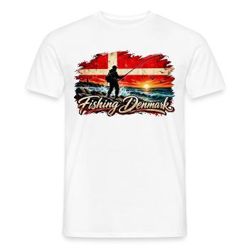 Fischen Dänemark Sonnenuntergang - Männer T-Shirt - Weiß - Vorne - AI Model Male 178 dark (178cm)