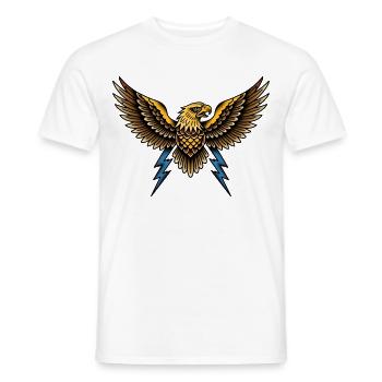 Stormwing Eagle Burst - Männer T-Shirt - Weiß - Vorne - AI Model Male 178 dark (178cm)