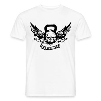crâne kettlebell - T-shirt homme - blanc - Devant - AI Model Male 178 dark (178cm)