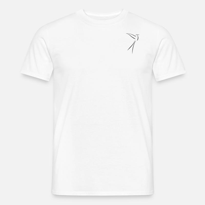 Vogel Logo Elegant - Männer T-Shirt - Weiß