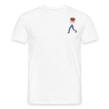 Halloween on head - Men's T-Shirt - white - Front - AI Model Male 178 dark (178cm)