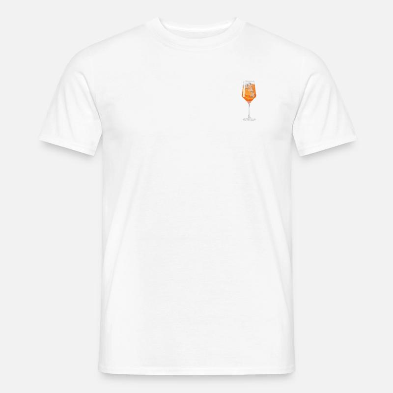 Spritz Glas Aperölchen - Männer T-Shirt - Weiß