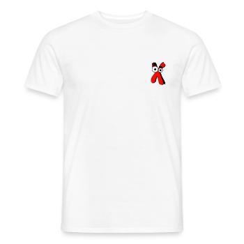 x - Men's T-Shirt - white - Front - AI Model Male 178 dark (178cm)