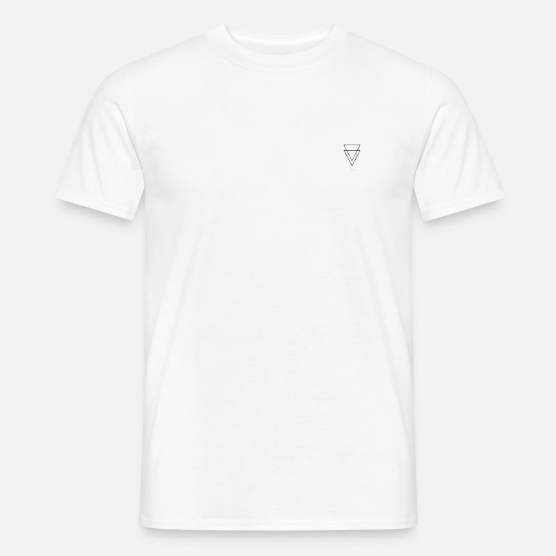 Montagnes de conception de triangle - T-shirt homme - blanc