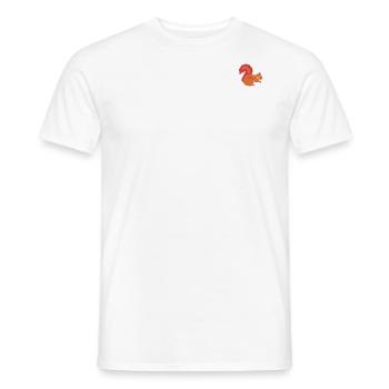 Squirrel Graphic / Design / Illustration - Men's T-Shirt - white - Front - AI Model Male 178 dark (178cm)