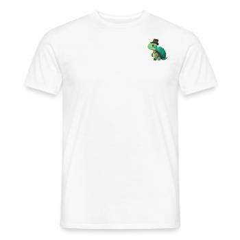 Tortue avec chapeau haut de forme - T-shirt homme - blanc - Devant - AI Model Male 178 dark (178cm)