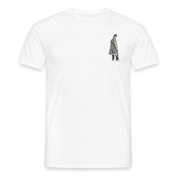 The Mr. Trenchcoat - Männer T-Shirt - Weiß - Vorne - AI Model Male 178 dark (178cm)