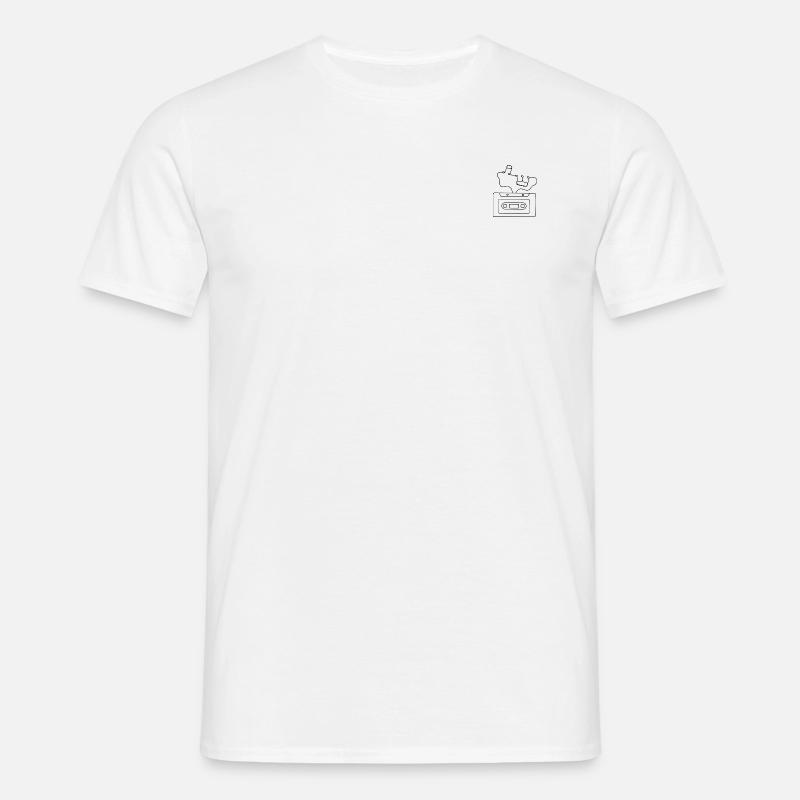 Audio Cassette with Notes - Men's T-Shirt - white
