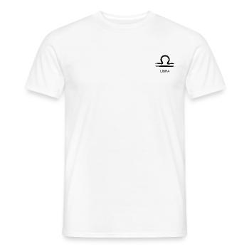 LIBRA | Waage simple - Männer T-Shirt - Weiß - Vorne - AI Model Male 178 dark (178cm)