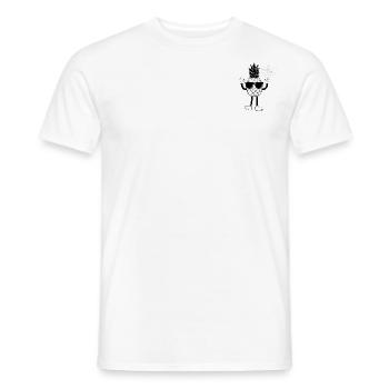 T-shirt Ananas Cool Noir et blanc - T-shirt homme - blanc - Devant - AI Model Male 178 dark (178cm)
