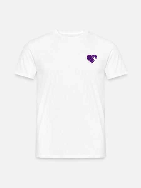 Herz & Hund - Männer T-Shirt - Weiß