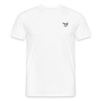 Signe du zodiaque Taureau, minimaliste & floral - T-shirt homme - blanc - Devant - AI Model Male 178 dark (178cm)