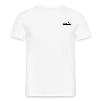 meh - Men's T-Shirt - white - Front - AI Model Male 178 dark (178cm)