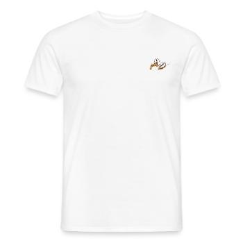 Grains de café - T-shirt homme - blanc - Devant - AI Model Male 178 dark (178cm)