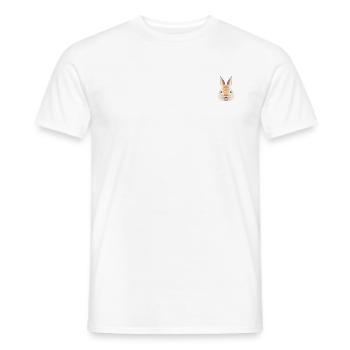 Rabbit Polygon – Low Poly - Men's T-Shirt - white - Front - AI Model Male 178 dark (178cm)