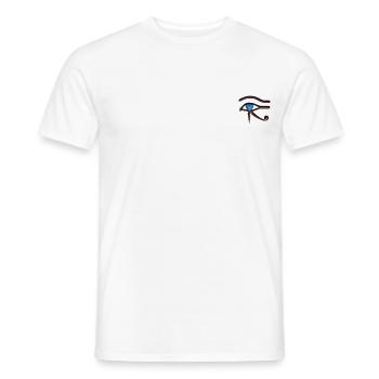 L’œil d’Horus Symbole Mythologie égyptienne - T-shirt homme - blanc - Devant - AI Model Male 178 dark (178cm)