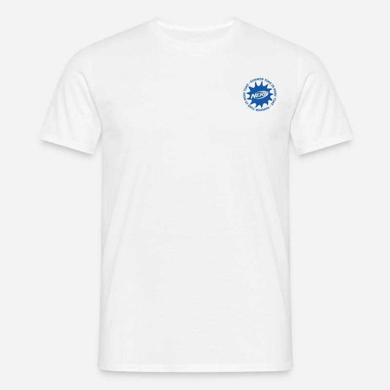 Nerf Summer Time è Nerf Time Blue Theme - Maglietta da uomo - bianco