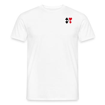 Conception de carte minimaliste | multicolore - T-shirt homme - blanc - Devant - AI Model Male 178 dark (178cm)