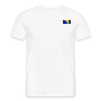 Bosnia flag - Men's T-Shirt - white - Front - AI Model Male 178 dark (178cm)