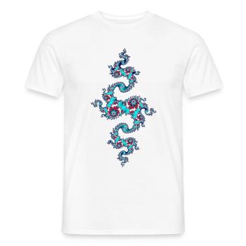Julia Fraktal - Men's T-Shirt - white - Front - AI Model Male 178 dark (178cm)