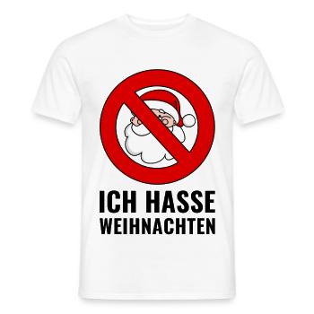 Ich hasse Weihnachten - Männer T-Shirt - Weiß - Vorne - AI Model Male 178 dark (178cm)