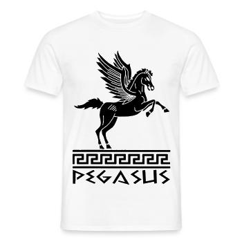 Pferd Schwarz Pegasus - Männer T-Shirt - Weiß - Vorne - AI Model Male 178 dark (178cm)