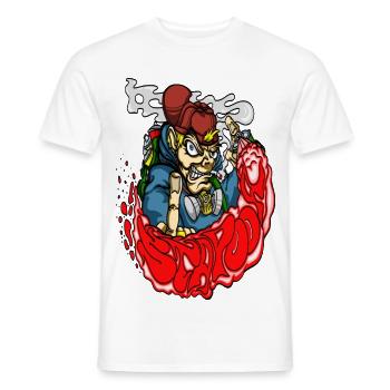 Stapooa III Hip Hop Graffiti Street Art T-Shirts - Männer T-Shirt - Weiß - Vorne - AI Model Male 178 dark (178cm)