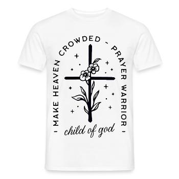 Christliches Mädchen Kind von Gott Himmel Blumenkreuz - Männer T-Shirt - Weiß - Vorne - AI Model Male 178 dark (178cm)