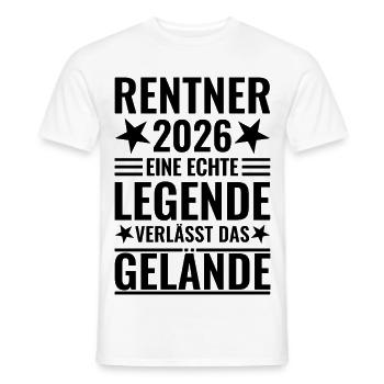 Pensioners 2026 - A legend leaves the site - Men's T-Shirt - white - Front - AI Model Male 178 dark (178cm)