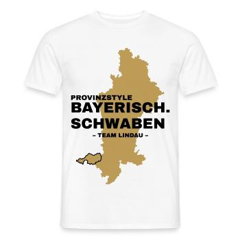 Schwaben | LINDAU - Männer T-Shirt - Weiß - Vorne - AI Model Male 178 dark (178cm)
