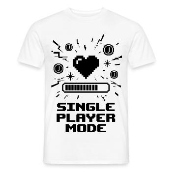 Single Player Mode Gamer Heart - Men's T-Shirt - white - Front - AI Model Male 178 dark (178cm)