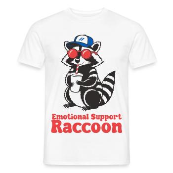 Emotionaler Waschbär - Männer T-Shirt - Weiß - Vorne - AI Model Male 178 dark (178cm)