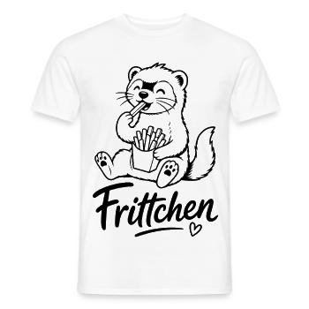 Frittchen Frettchen Fritten - Männer T-Shirt - Weiß - Vorne - AI Model Male 178 dark (178cm)