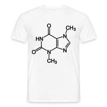 La théobromine / Chocolat - T-shirt homme - blanc - Devant - AI Model Male 178 dark (178cm)