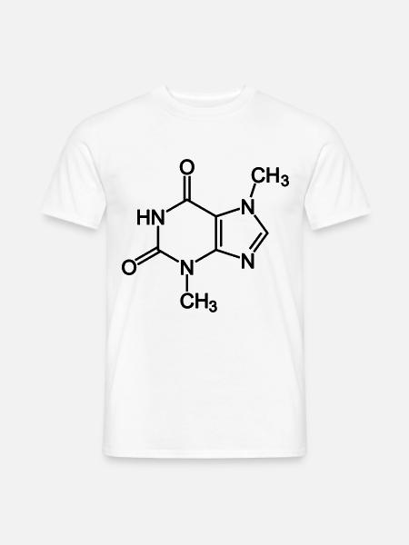 Theobromine Molecule (Chocolate) - Men's T-Shirt - white