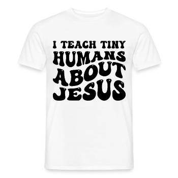 I Teach Tiny Humans About Jesus Religionsunterrich - Männer T-Shirt - Weiß - Vorne - AI Model Male 178 dark (178cm)