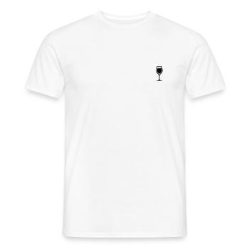 Wine - Men's T-Shirt - white - Front - AI Model Male 178 dark (178cm)