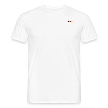 Points noirs, rouges et jaunes - T-shirt homme - blanc - Devant - AI Model Male 178 dark (178cm)