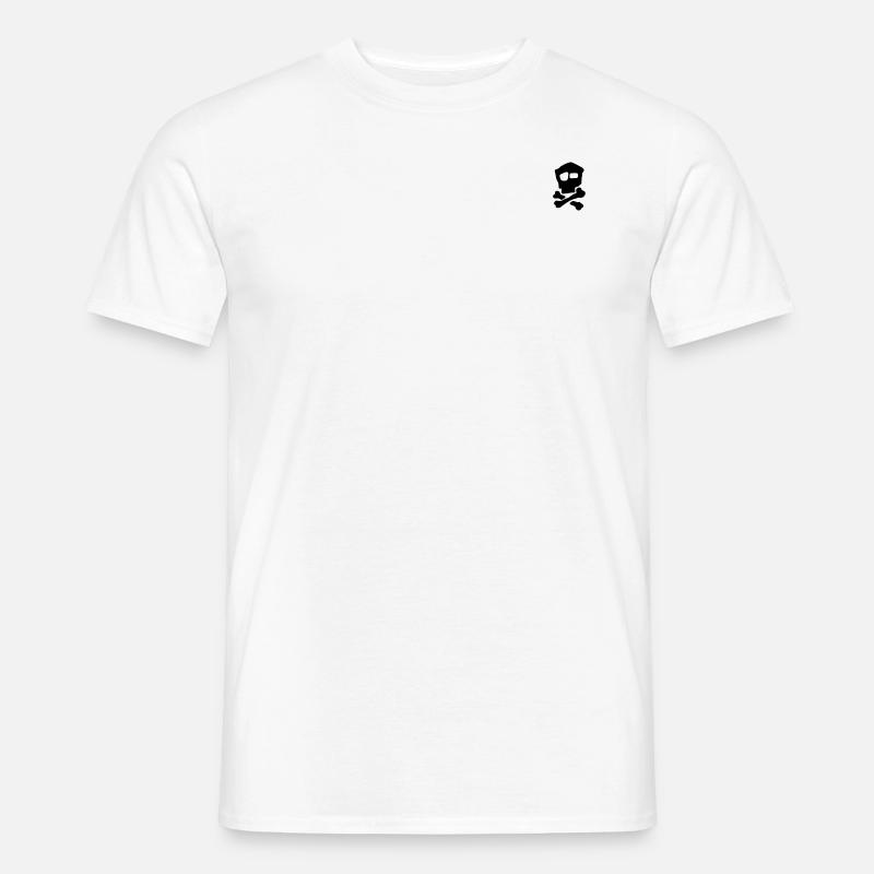 Totenkopf - Männer T-Shirt - Weiß