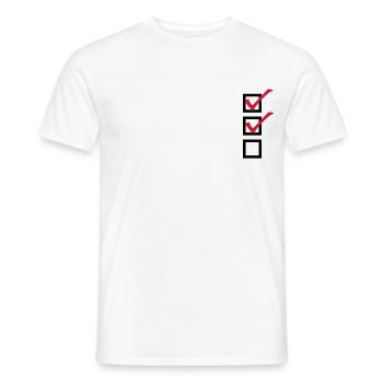 Checkliste - Männer T-Shirt - Weiß - Vorne - AI Model Male 178 dark (178cm)