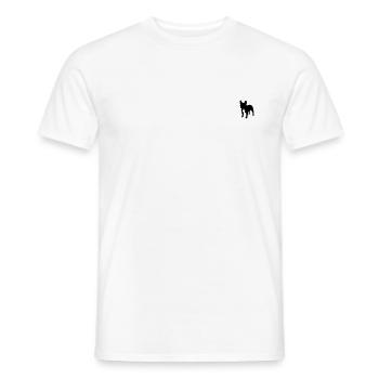 Bouledogue français - T-shirt homme - blanc - Devant - AI Model Male 178 dark (178cm)