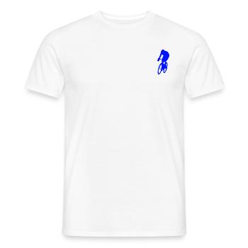 Cyclist Sport Wear - Men's T-Shirt - white - Front - AI Model Male 178 dark (178cm)
