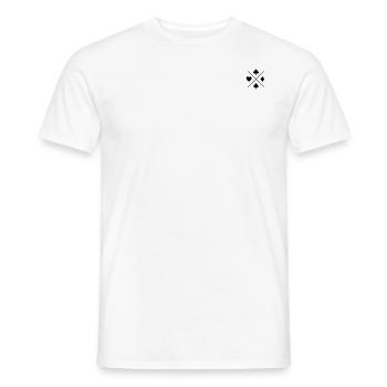 Kartenspiel Symbole | Minimal Design | schwarz - Männer T-Shirt - Weiß - Vorne - AI Model Male 178 dark (178cm)