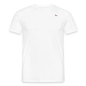 Kleiner süßer Dackel beige - Männer T-Shirt - Weiß - Vorne - AI Model Male 178 dark (178cm)