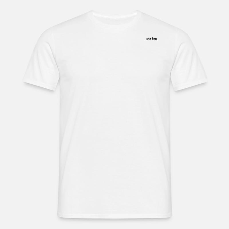 Code in Strings Black - Männer T-Shirt - Weiß