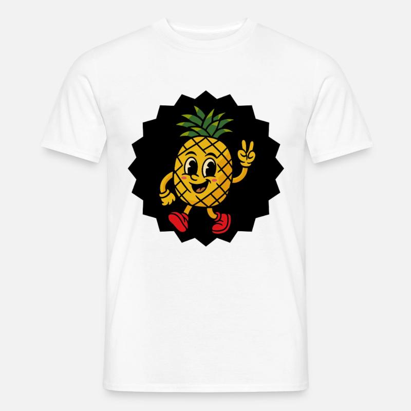 Pineapple Peace - Comic - Men's T-Shirt - white