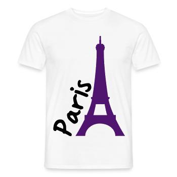 paris voyage - T-shirt homme - blanc - Devant - AI Model Male 178 dark (178cm)