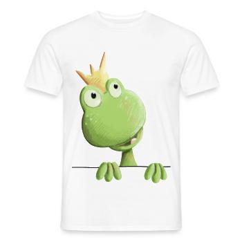 Süßer Froschkönig - Frosch Comic - Männer T-Shirt - Weiß - Vorne - AI Model Male 178 dark (178cm)
